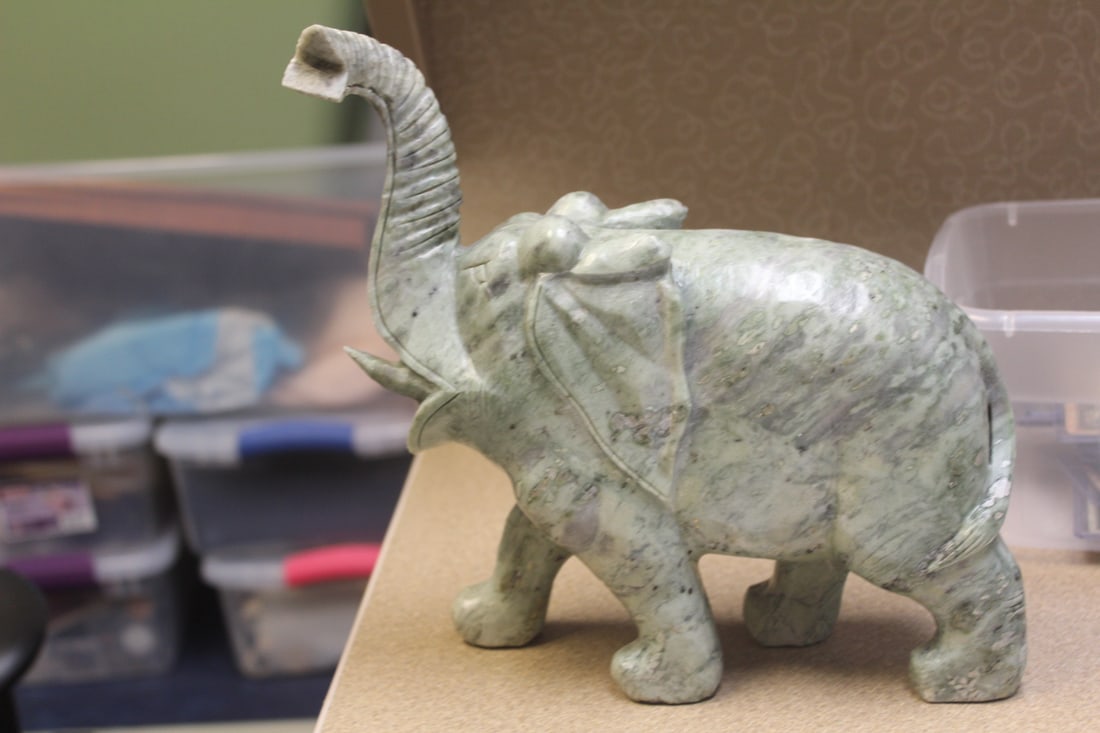 Chinese Stone Elephant *****: 9" across