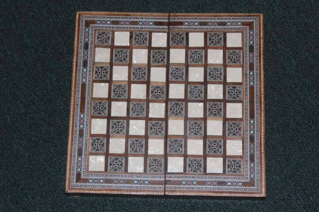 Beautiful Inlaid Chess Board (1 of 5)