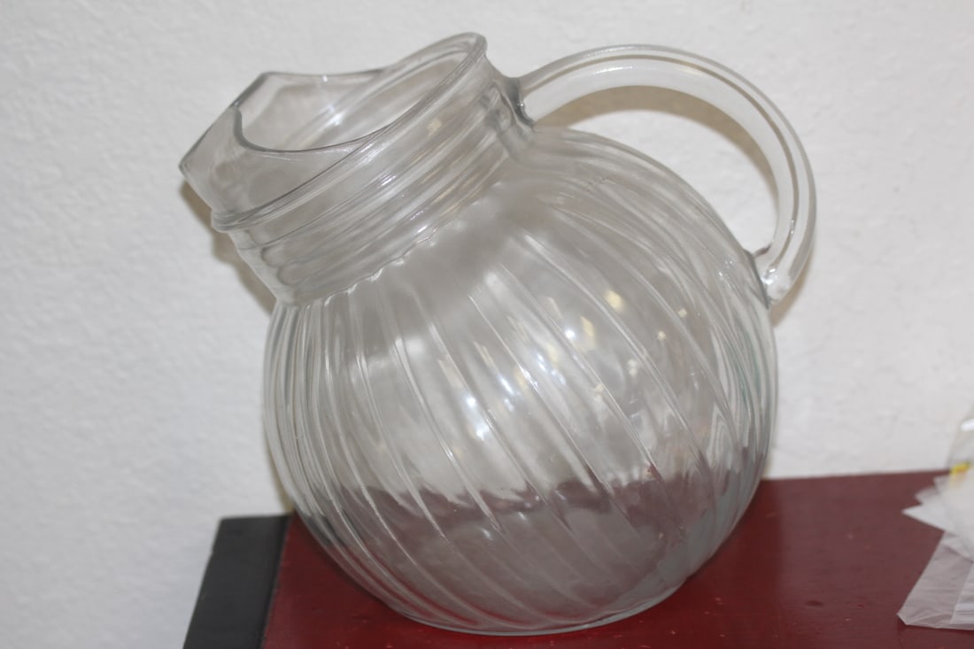 Antique Clear Glass Pitcher (1 of 6)