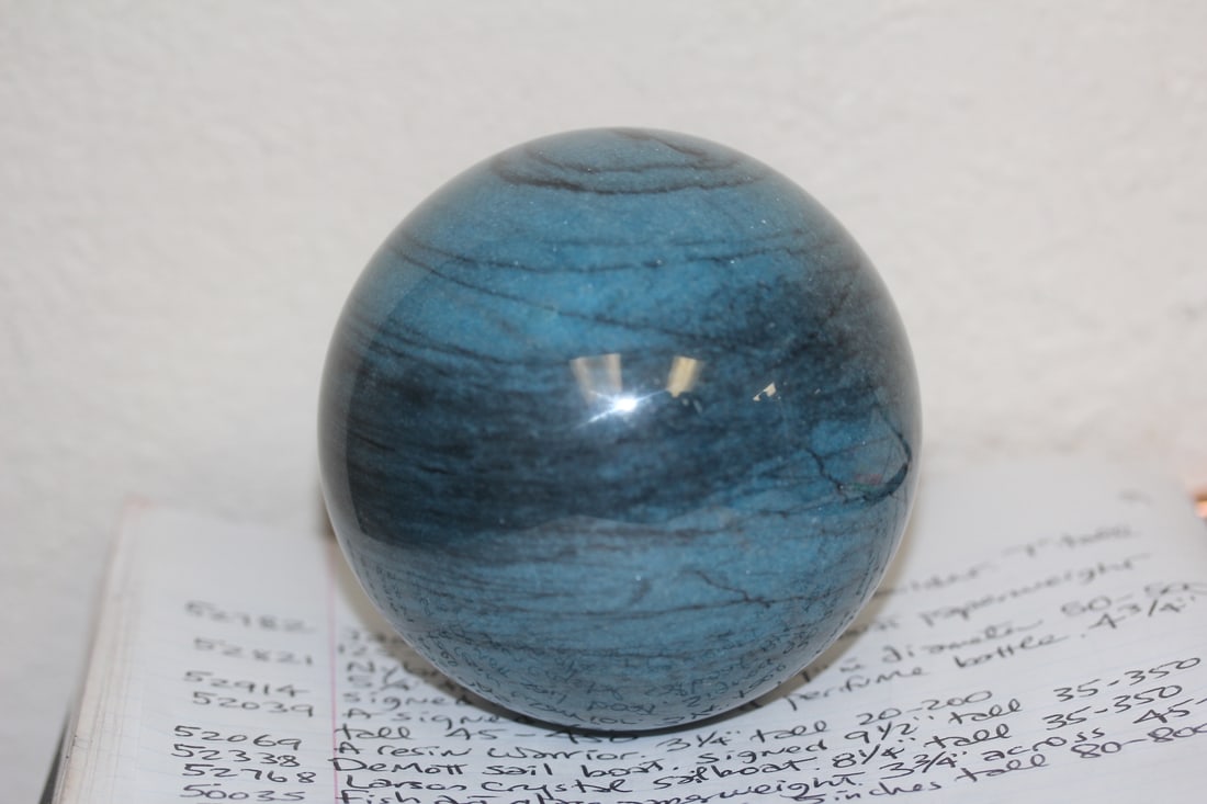Gemstone Sphere: 3 1/2" in diameter - heavy and solid