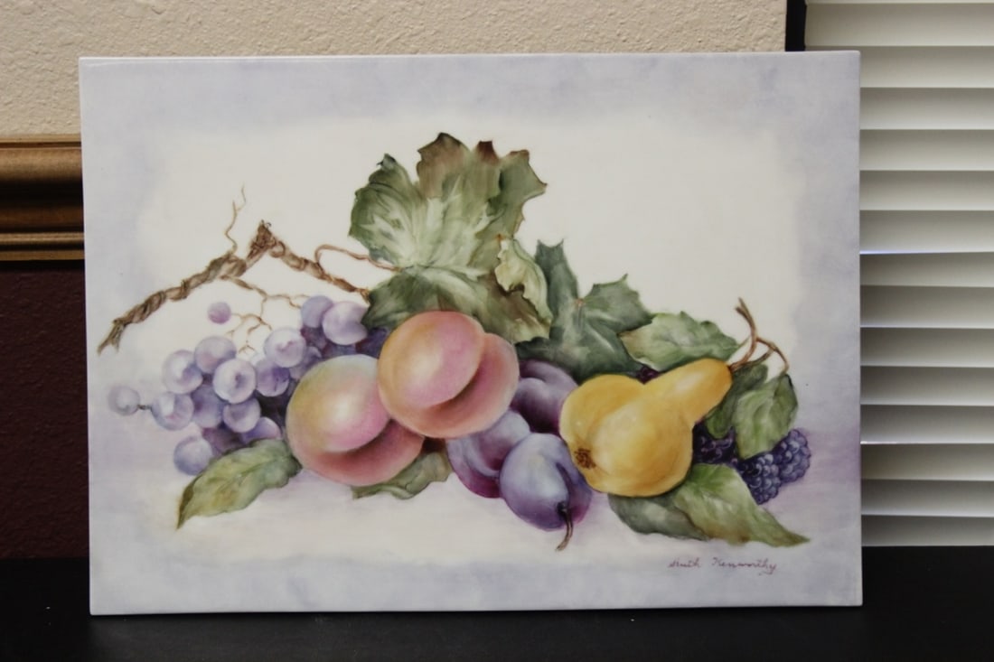 A Signed Ruth Kennedy Porcelain Plaque (1 of 10)