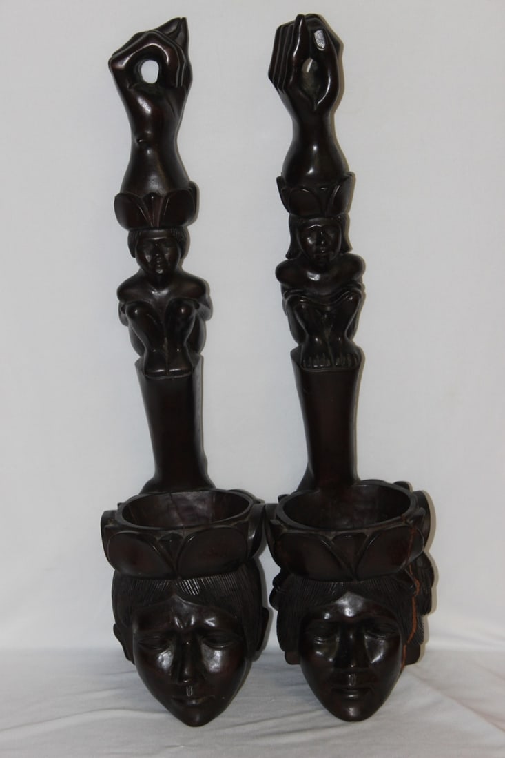 2 Carved Pipes/Faces (1 of 6)