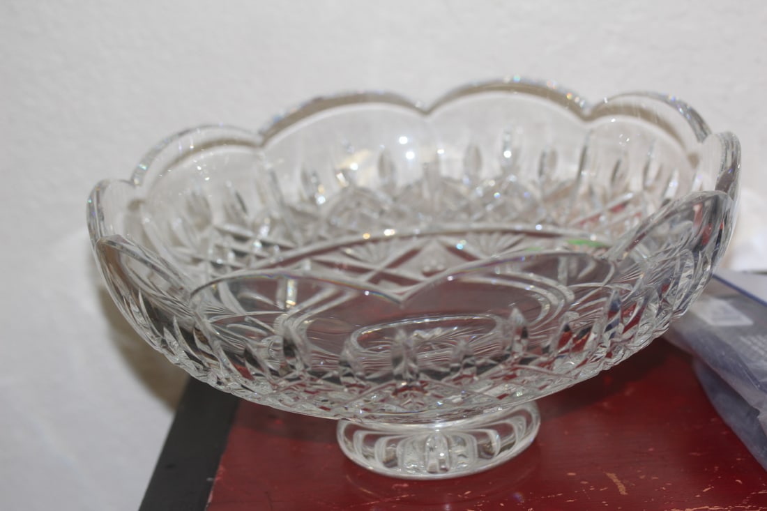 Marked Waterford Center Bowl: 10" in diameter