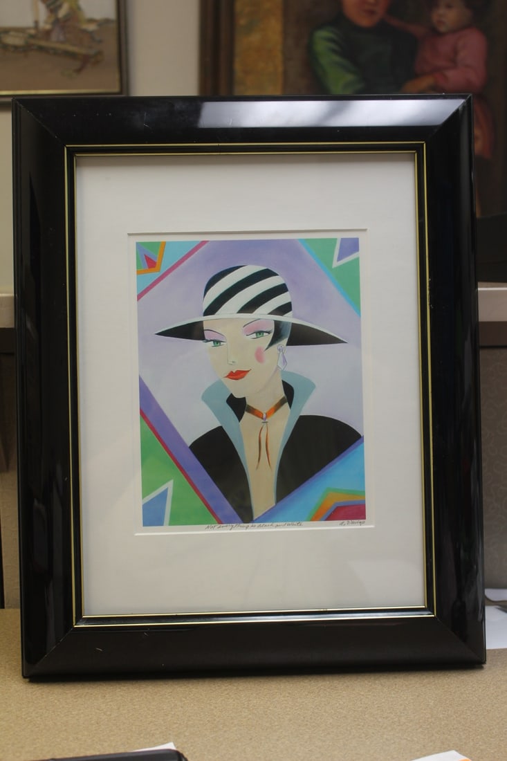 Signed Anthony D'Arrigo Lithograph: framed - 16" x 19 7/8" - local artist