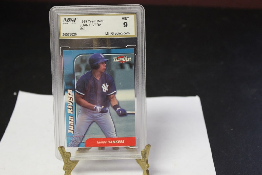 A Graded Juan Rivera Rookie(?) Baseball Card: As shown on photos
