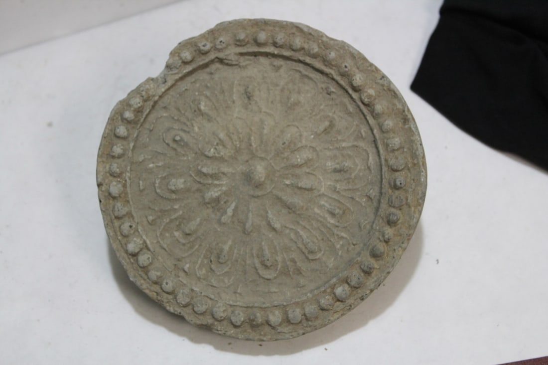 An Antique Cement or Stone? Artifact: looks very old, however, exact age is unknown - 5 3/4" in diameter