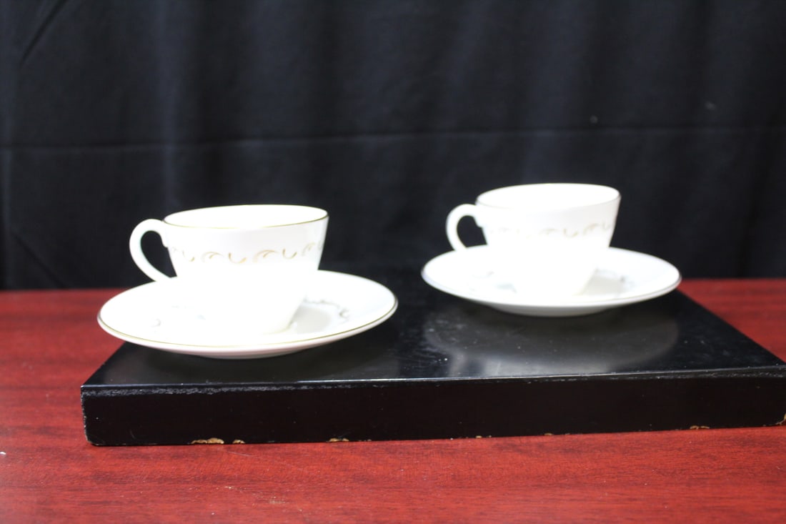 Two Sets of Royal Doulton Cup and Saucer: cup=2" tall