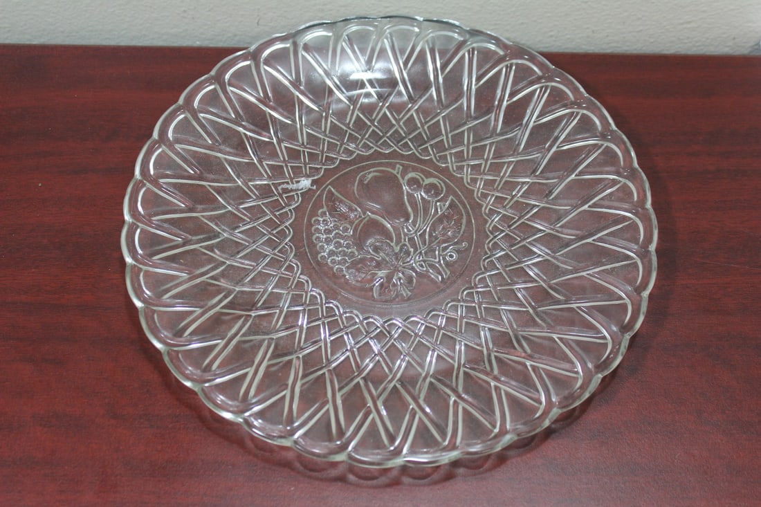A Pressed Glass Platter: 11 1/4" in diameter