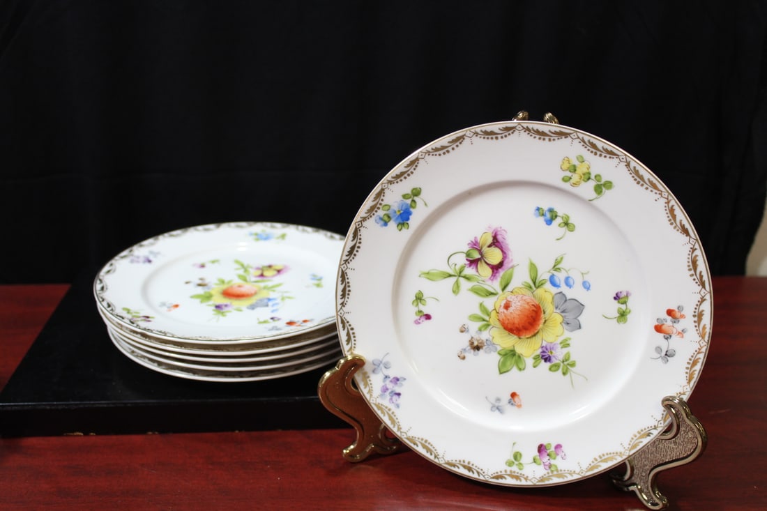 Set of 6 Nippon Salad Plates: 7 3/4" in diameter