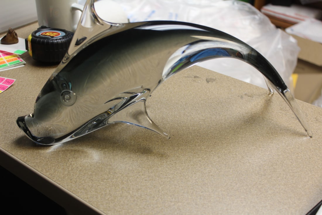 Art Glass Fish: 14 inches across