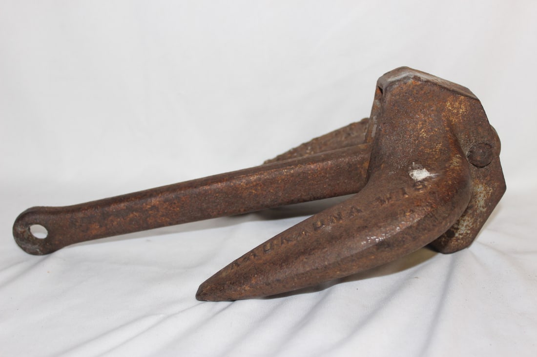 A Cast Iron Anchor: Heavy - 12 1/2" across