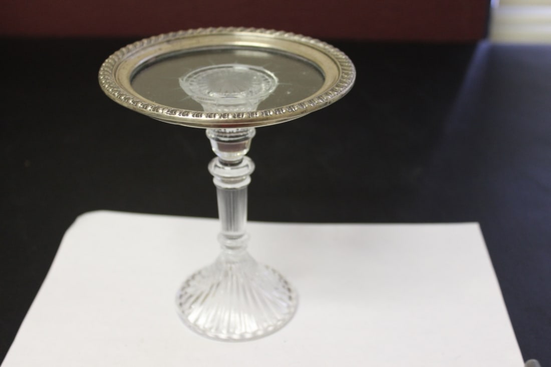 A Sterling Silver and Cut Glass Compote / Stand (1 of 6)