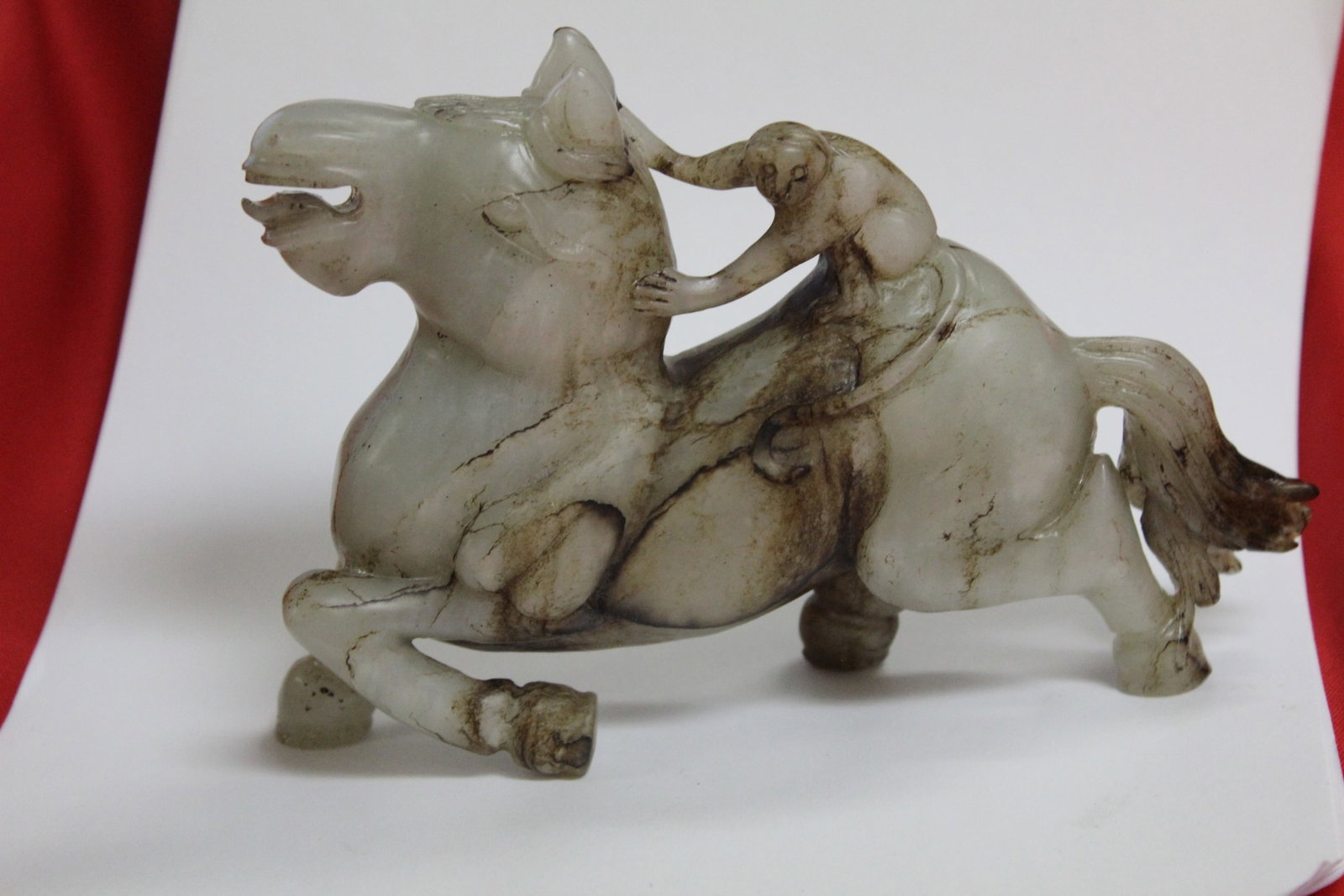 A Jade Horse: 6 1/2" long