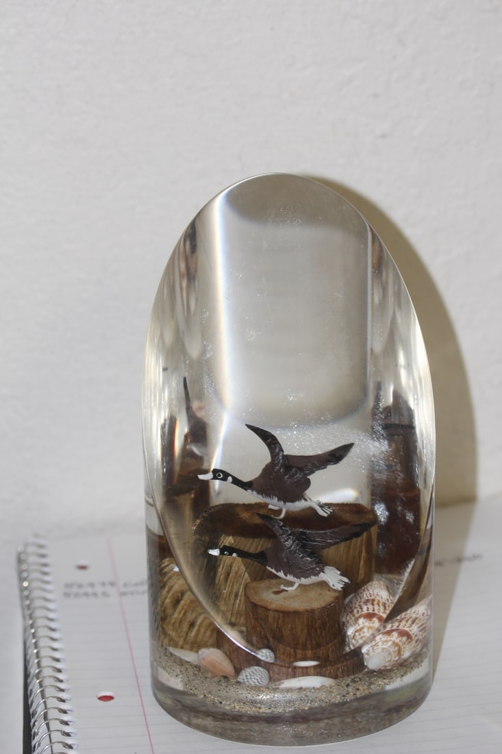 Lucite Paperweight?: 7 inches tall