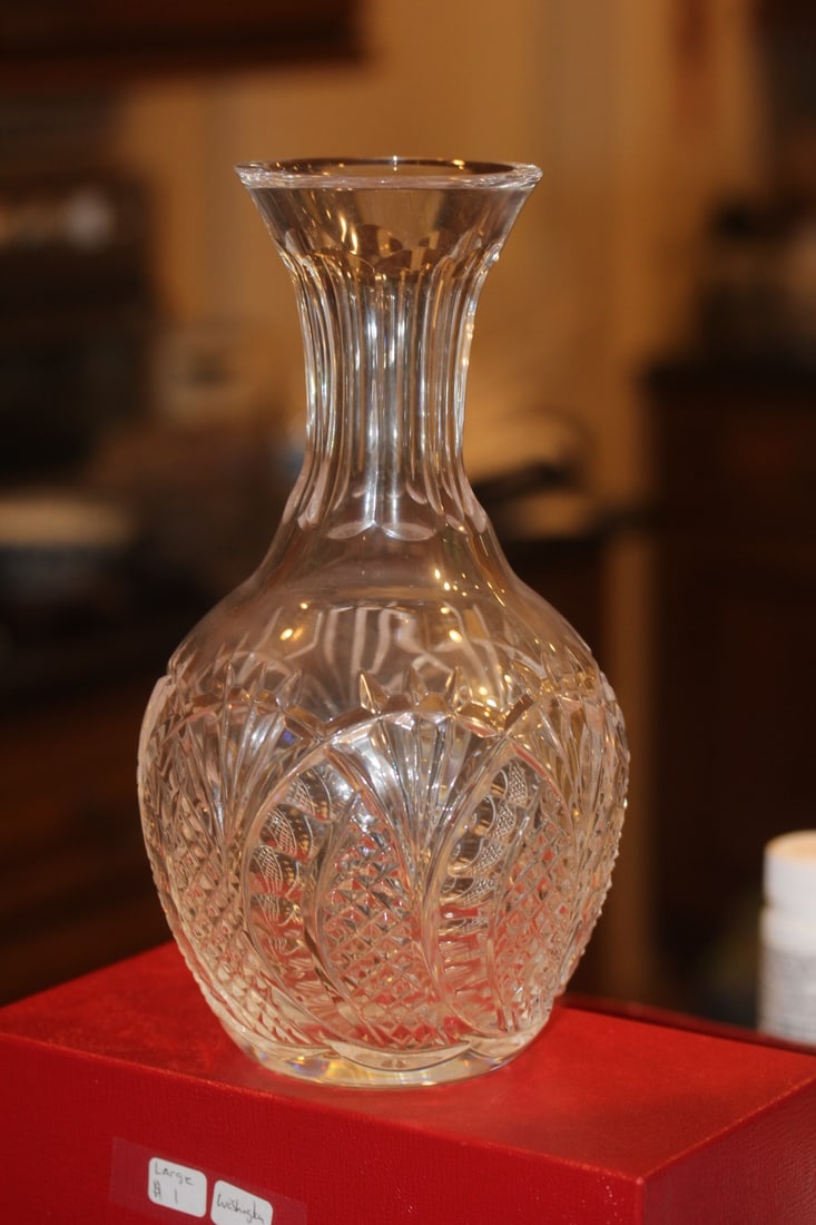 Waterford Water Pitcher: beautiful - marked - 9 1/2" tall