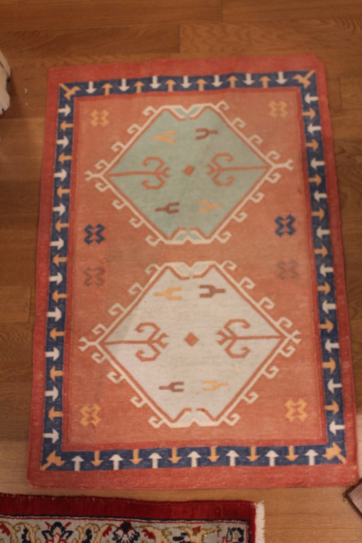 A Rug: 24" x 36" - origin and age unknown - possibly Mexico? Native American? Others?