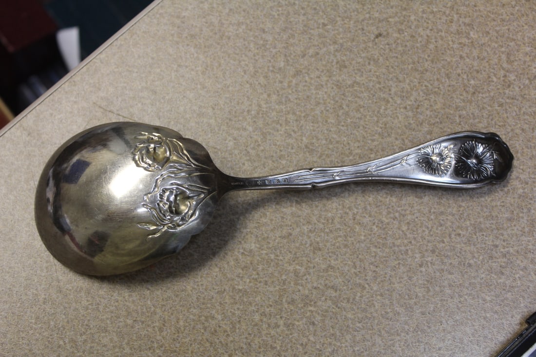 Ornate Silverplate Serving Spoon - 5