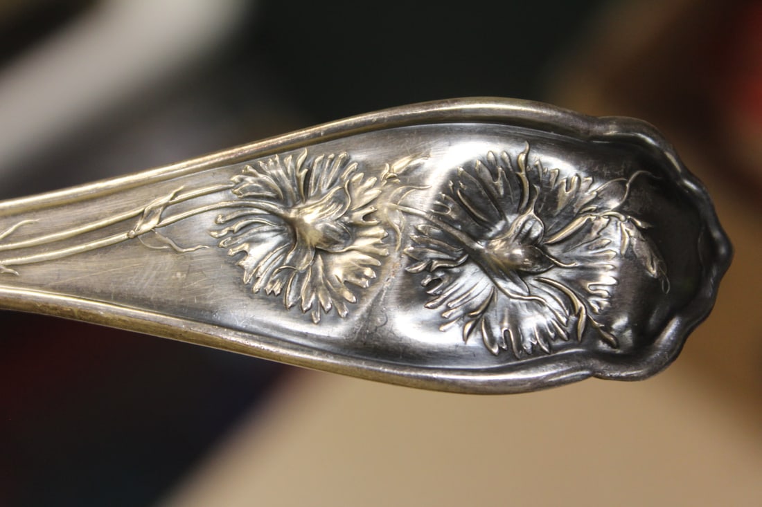 Ornate Silverplate Serving Spoon - 6