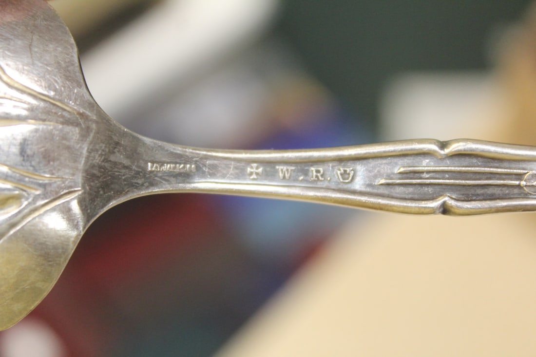 Ornate Silverplate Serving Spoon - 8