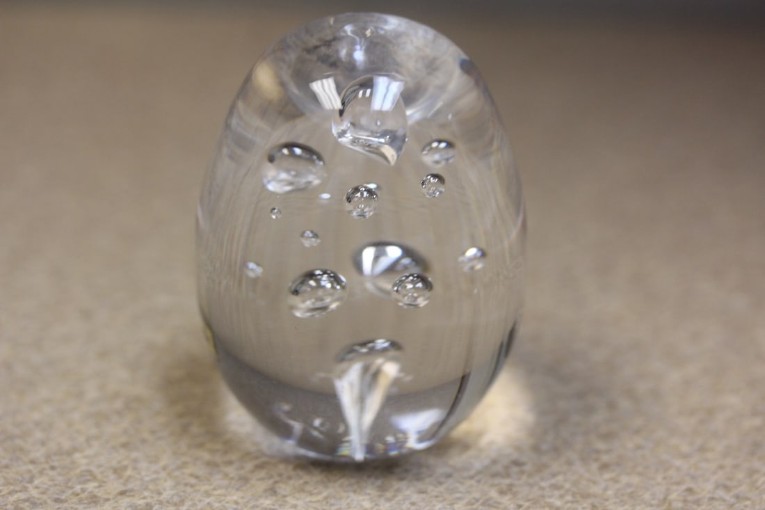 Artist Signed Control Bubble Paperweight: well made - 2 3/4" tall