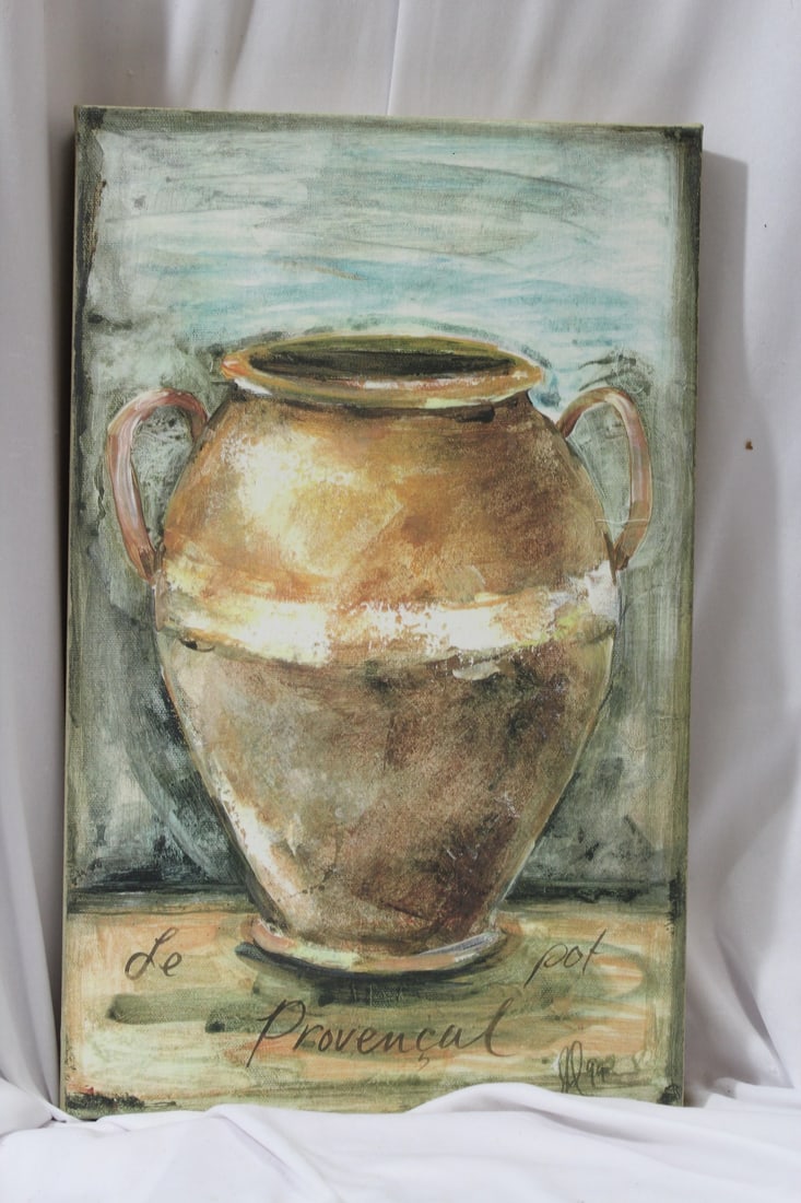 A Decorative Print or Painting on Canvas: 16" x 10"