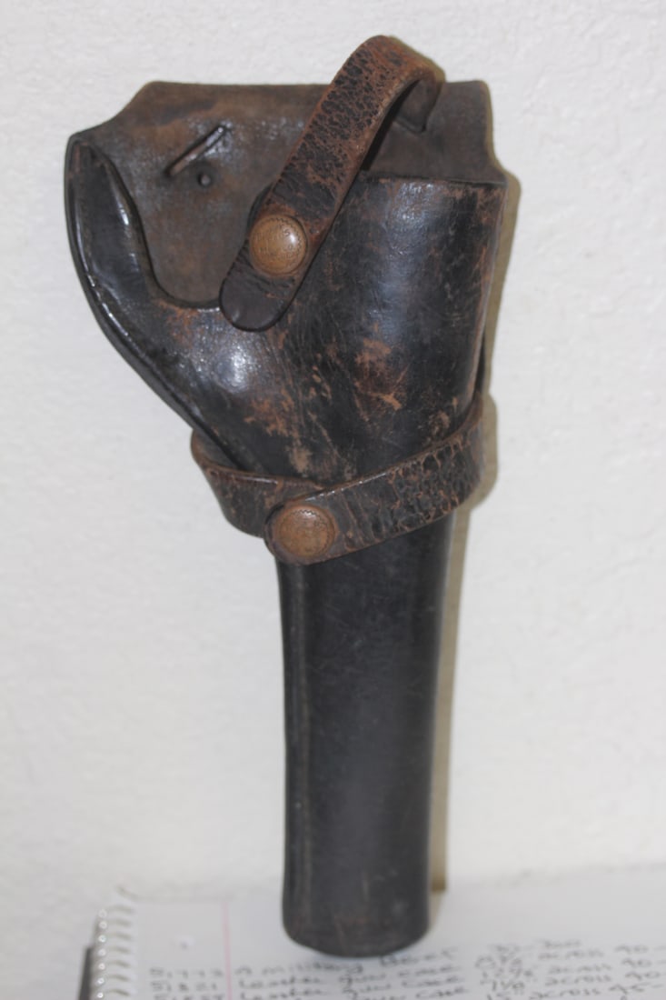 Leather Gun Case: vintage/antique - 9 1/4" long