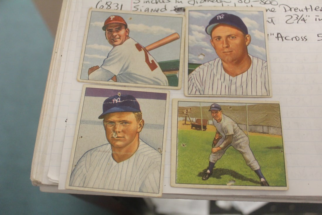 Lot of 4 Bowman 1950's Baseball Card (1 of 3)