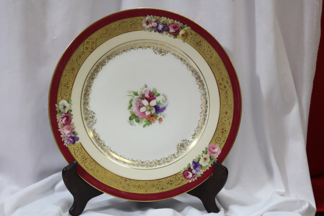 A Charles Ahrenfeldt Richard Briggs Boston Plate: antique - most likely a Limoges company - rare - 9 1/2" in diameter
