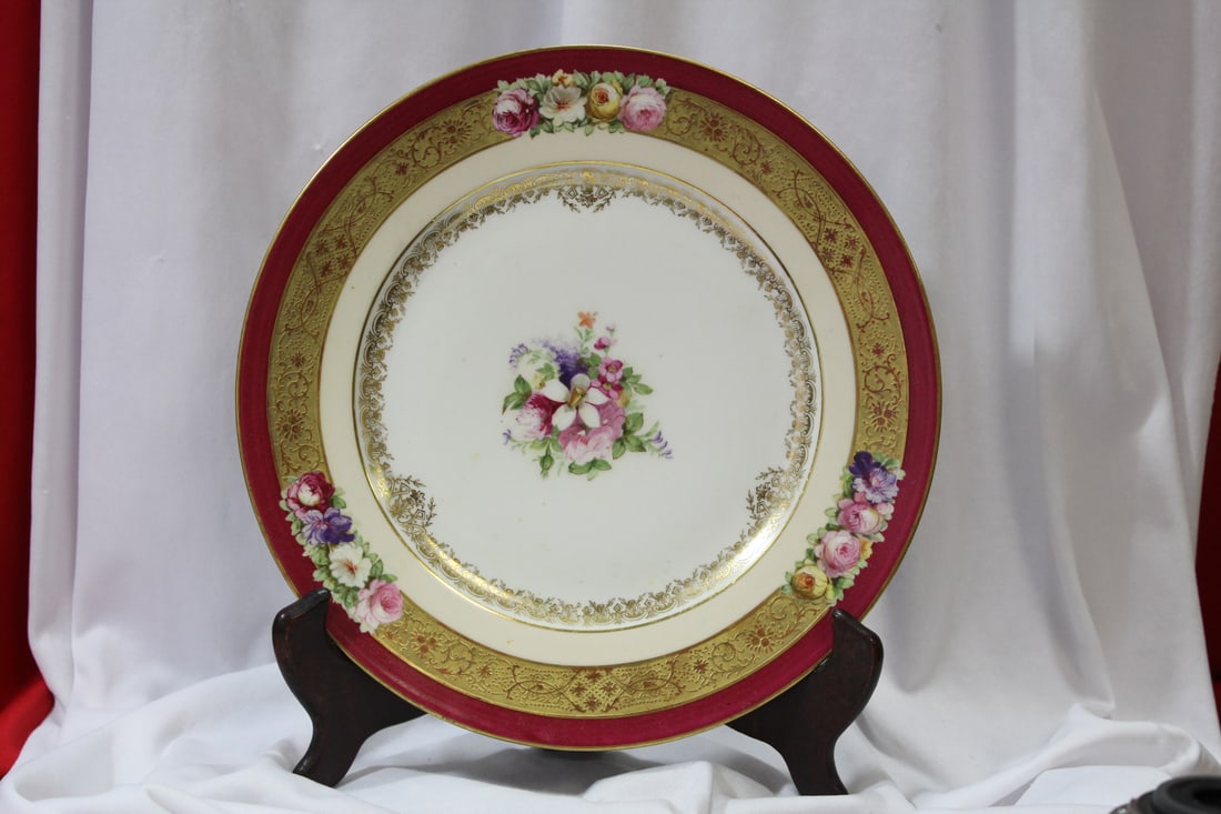A Charles Ahrenfeldt Richard Briggs Boston Plate: antique - most likely a Limoges company - rare - 9 1/2" in diameter