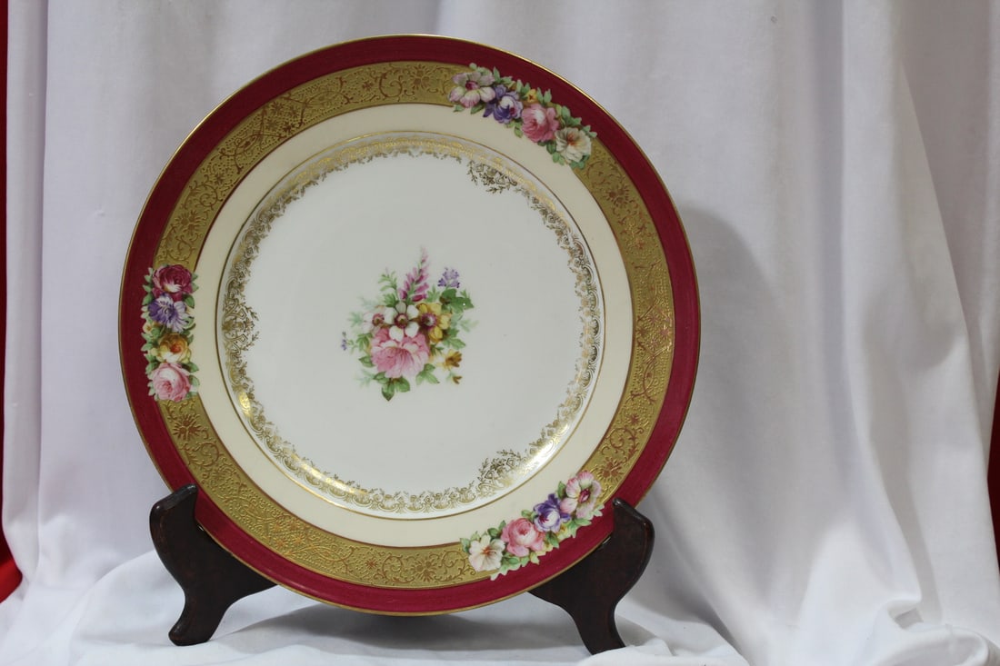 A Charles Ahrenfeldt Richard Briggs Boston Plate: antique - most likely a Limoges company - rare - 9 1/2" in diameter