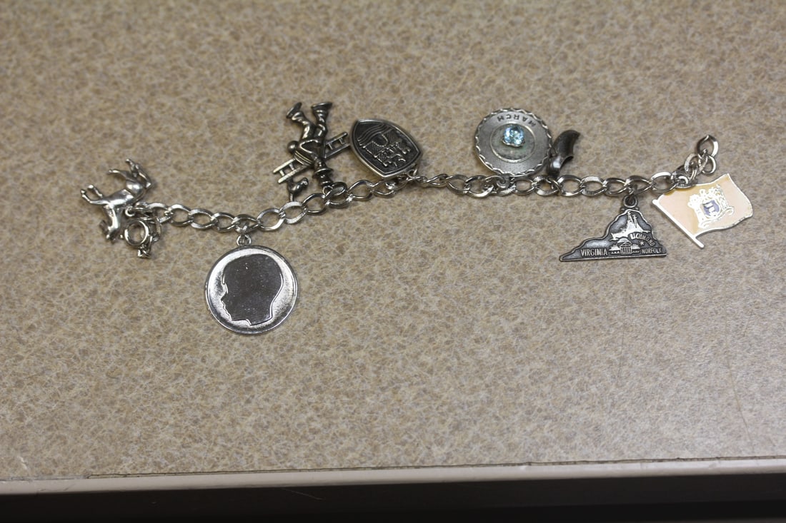 Sterling Charms Bracelet: as shown