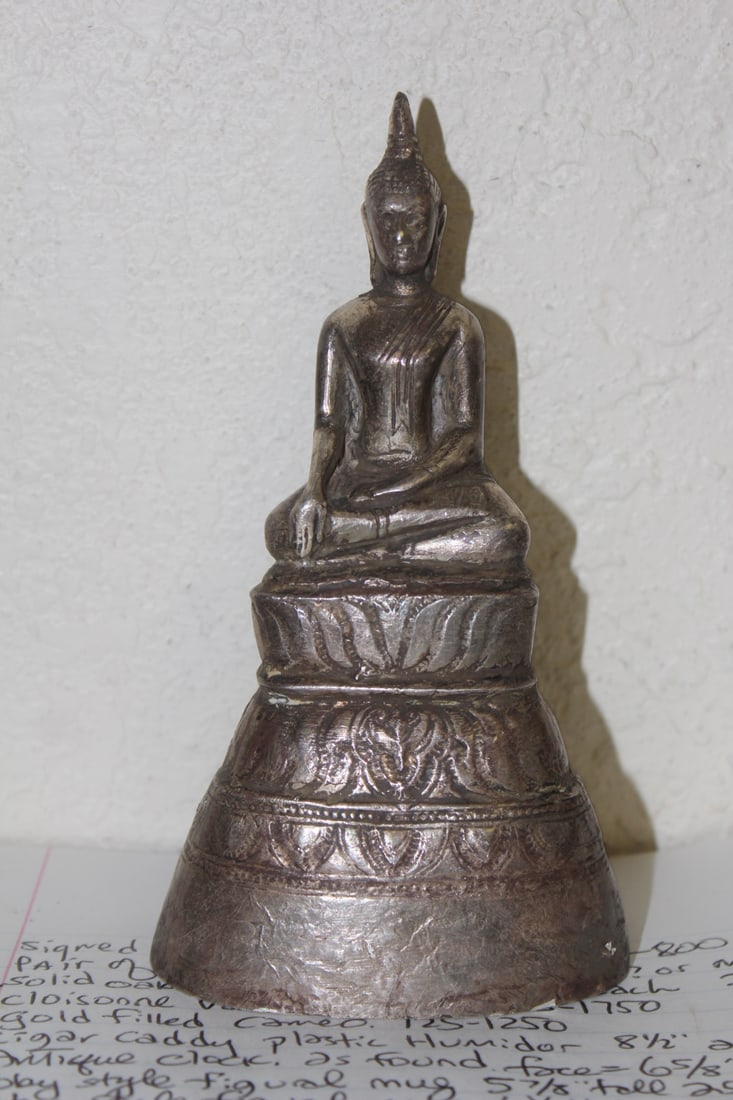Asian Metal Buddha/God: 6 inches tall