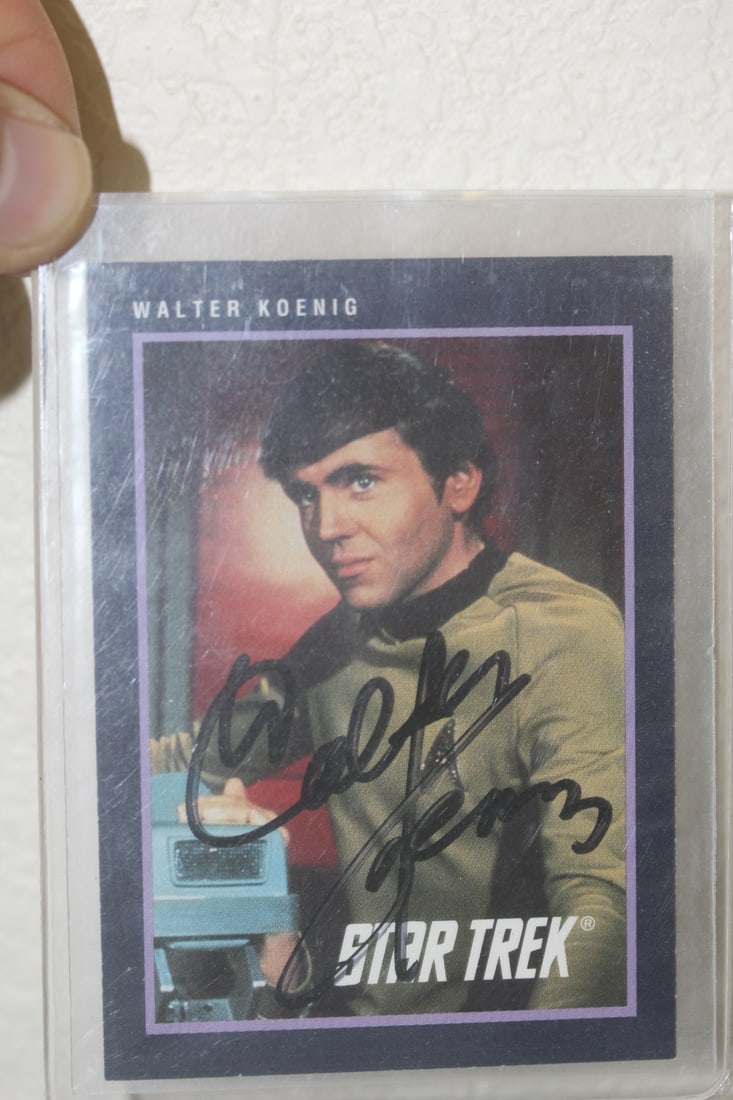 Signed Walter Koenig Star Trek Card: as shown
