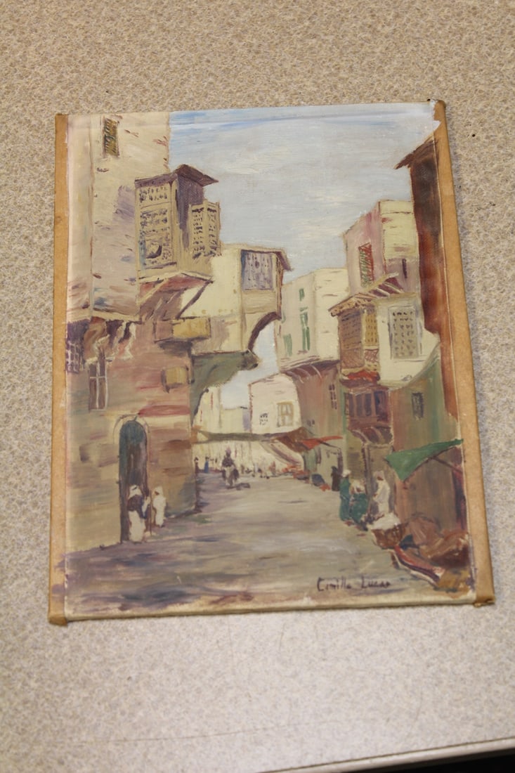 Oil on Board by Cimille Lucida?: signed - small= 8 1/4" x 6 3/8"