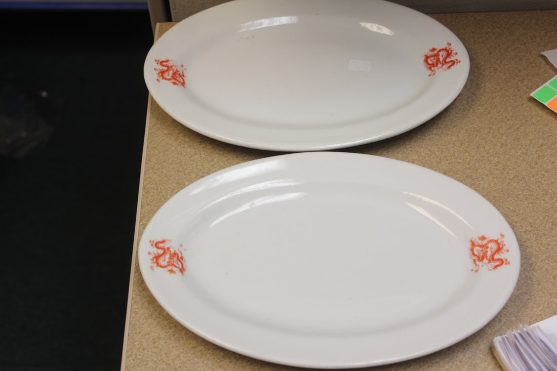 Lot of Chinese Dragon Plates: 10 1/2" in diameter