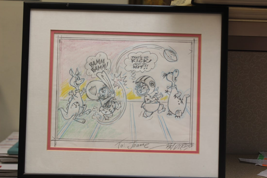 Original Pencil Sketching by Ray Dirgo: US listed artist (5th August 1908 - 24 December 2000) - signed lower right - framed - overall= 16 3/8" x 14 1/8"