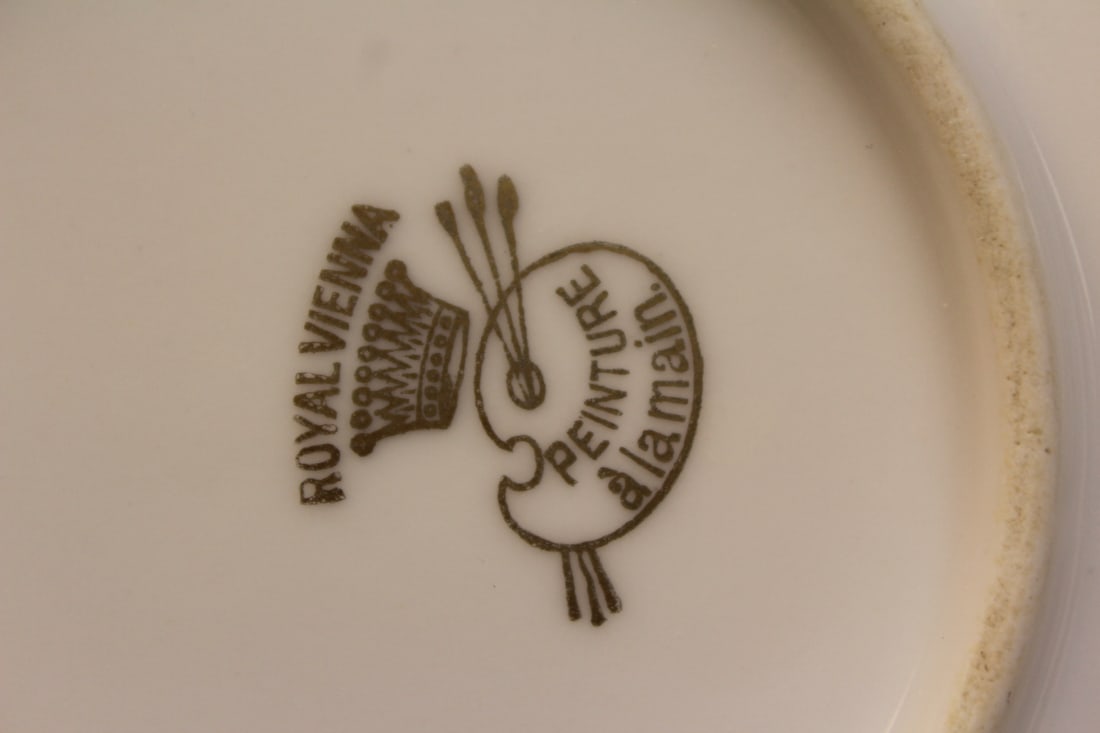 Hand Painted Rose Pattern Charger - 8
