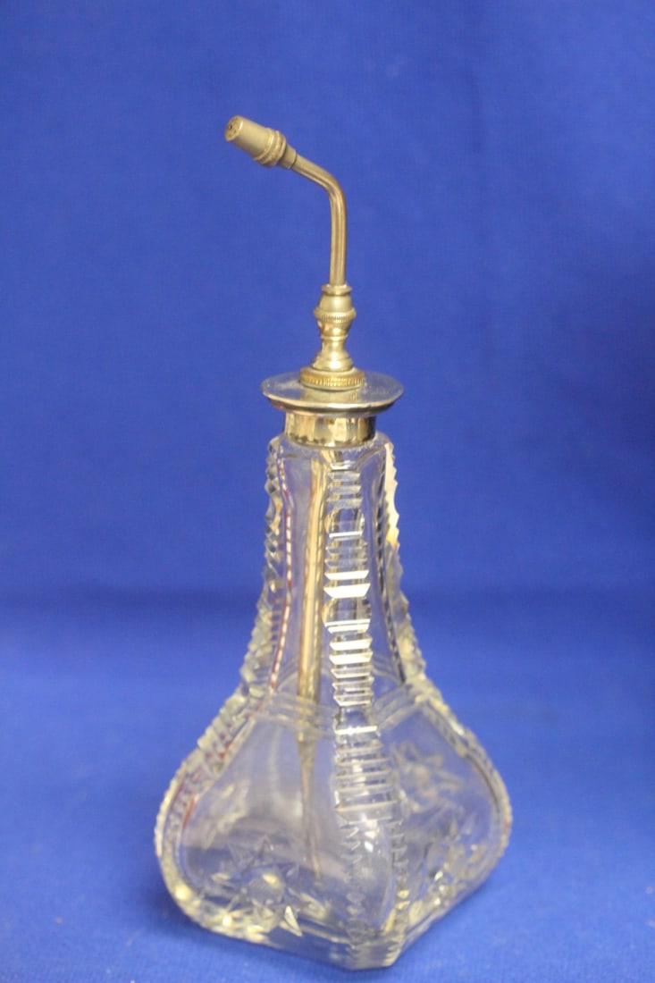 Sterling Top Atomizer Perfume Bottle: 7 1/2" tall