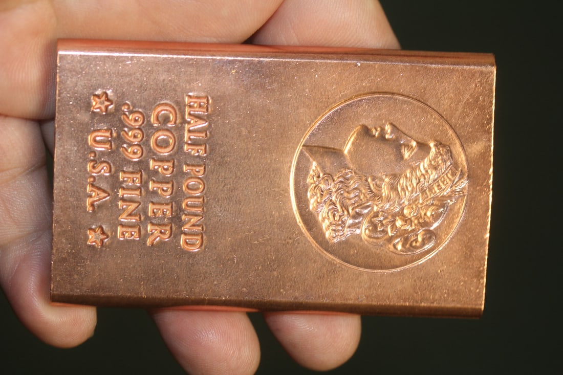 Half Pound Pure Copper Bar