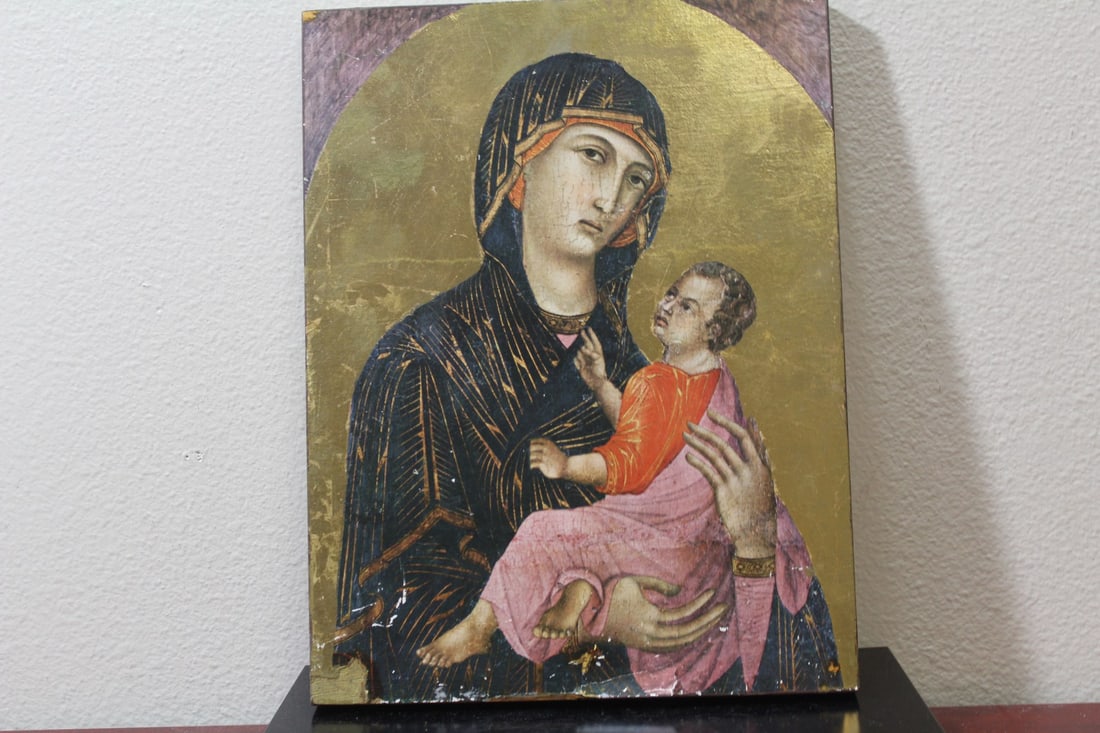 A Reproduction Icon: looks to be solid wood - 11 1/2" x 8 7/8"