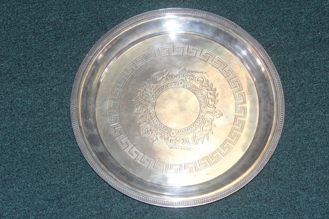 Footed Silverplate Tray (1 of 4)
