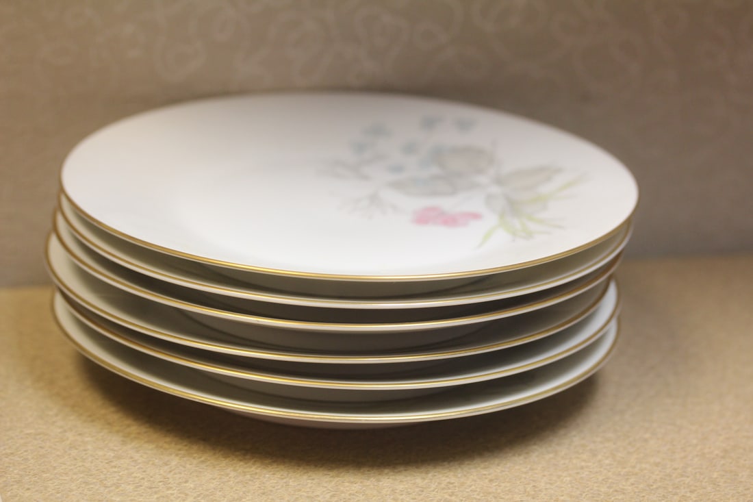 Rosenthal salad plates: praiser set of 6, 7 3/4" in diameter each