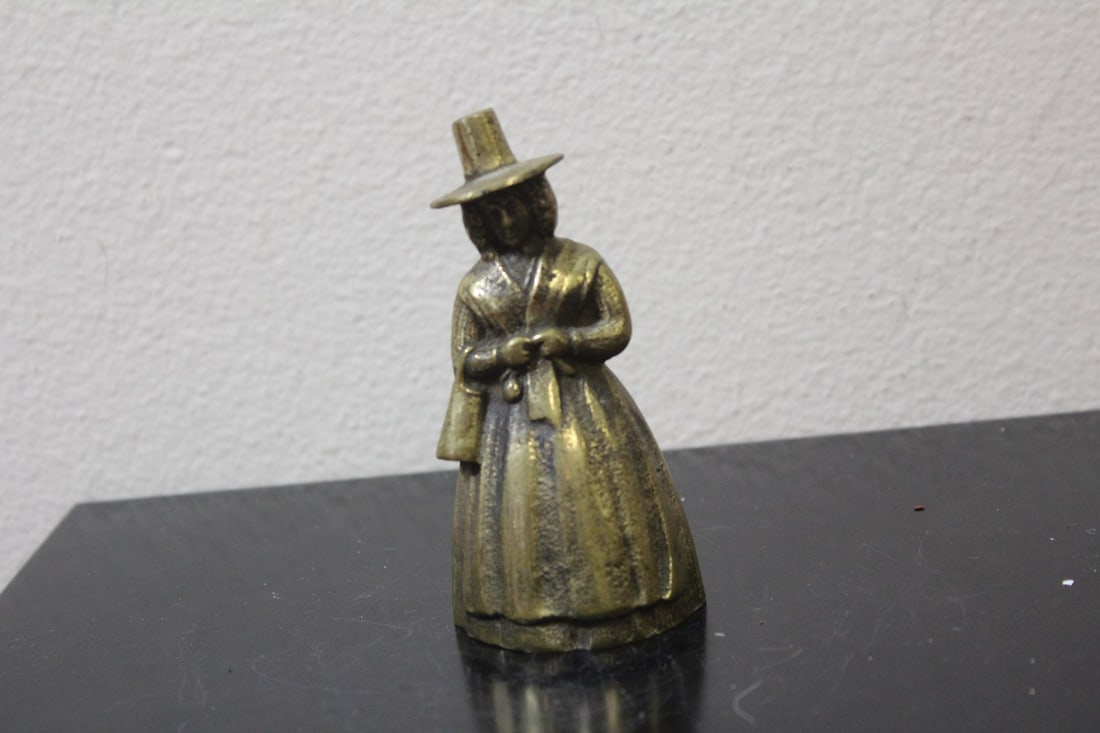 A Brass or Bronze Figueral Bell: 4 1/4" tall