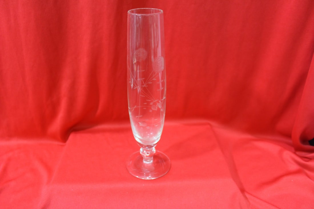 An Etched Glass Vase