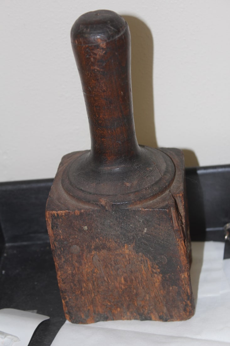 Antique Wood Press: 9 3/4" tall