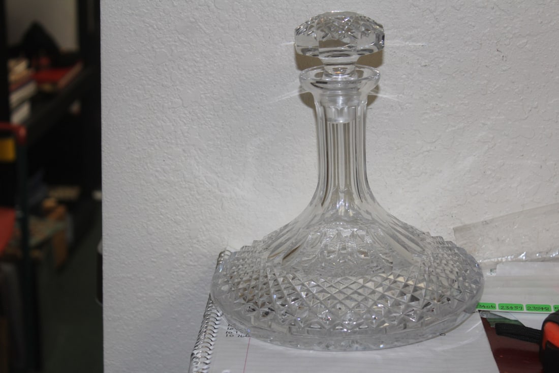 Marked Irish Crystal Decanter: marked: Galway - hard to see the mark - 9" tall