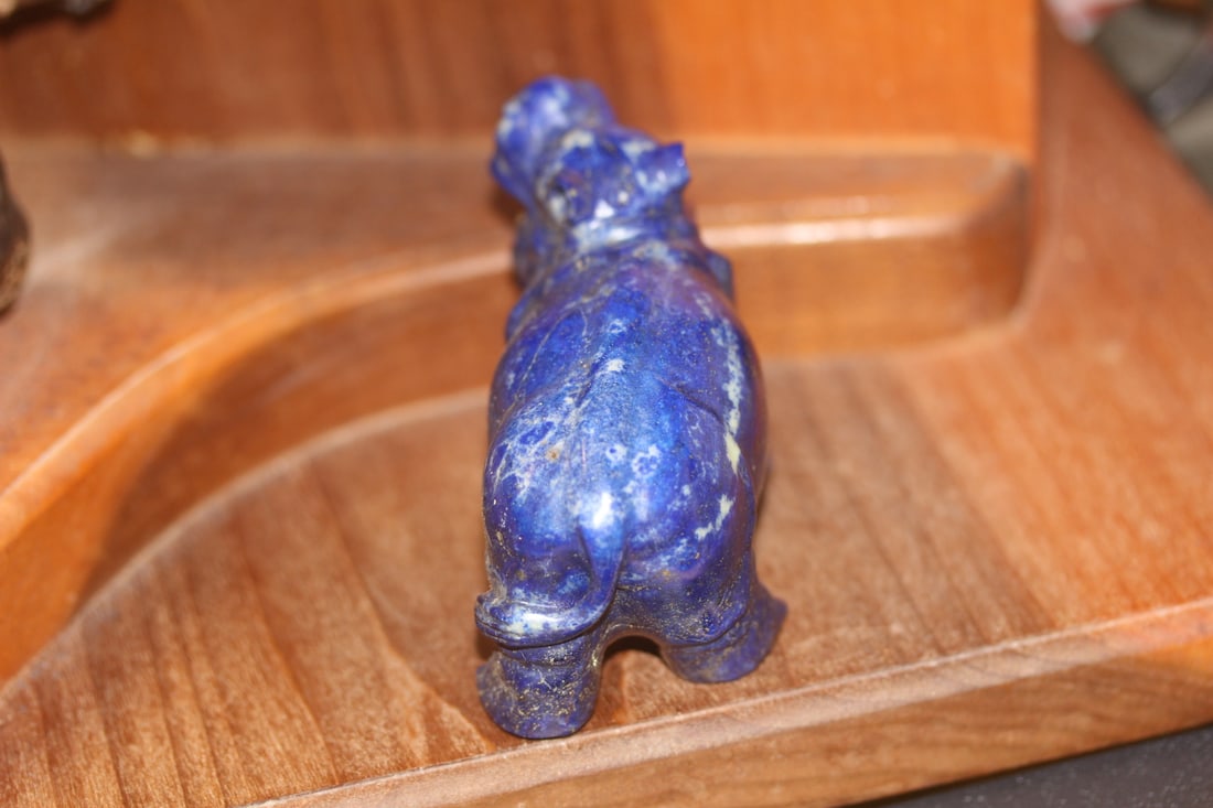Lapis Lazuli Hippo Figurine - 4