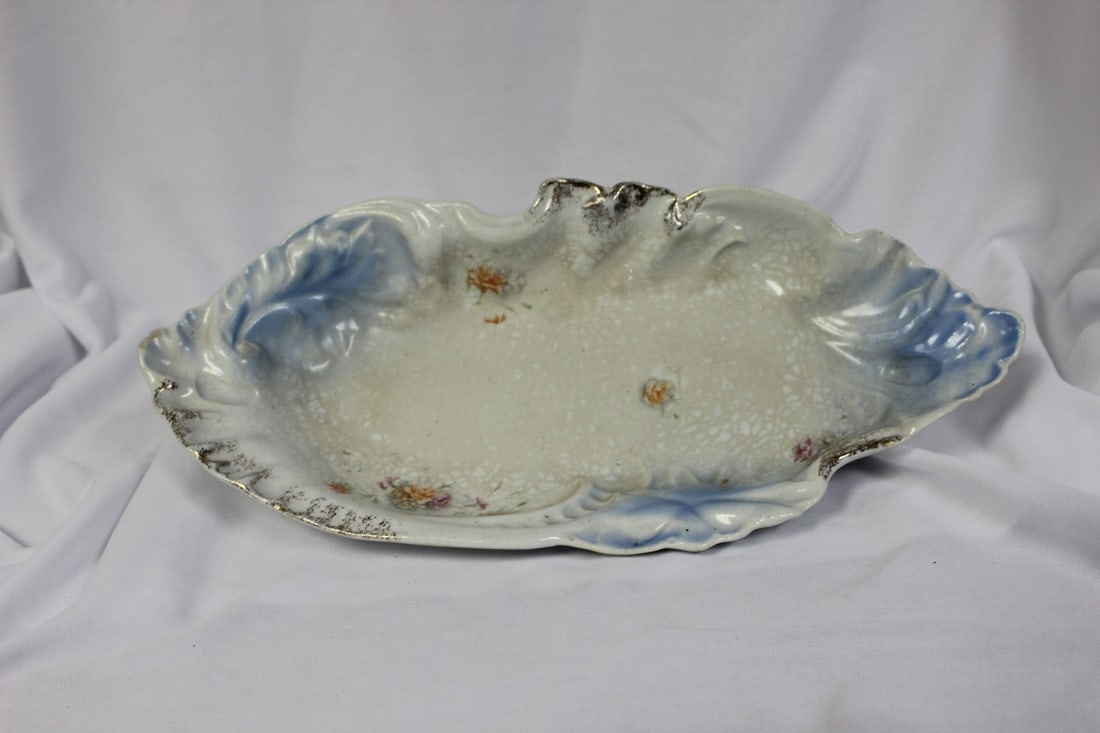An Old Vegetable Dish: please note: small chips - 12 1/2" in diameter