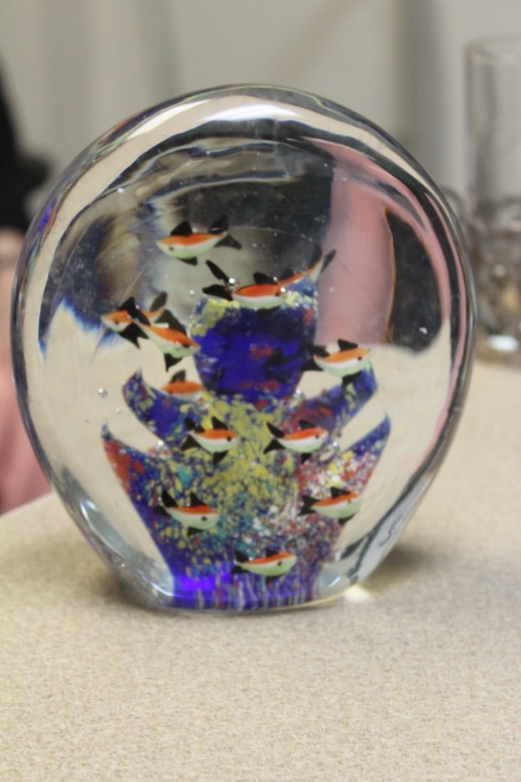 Artglass Paperweight: 6 1/2" tall