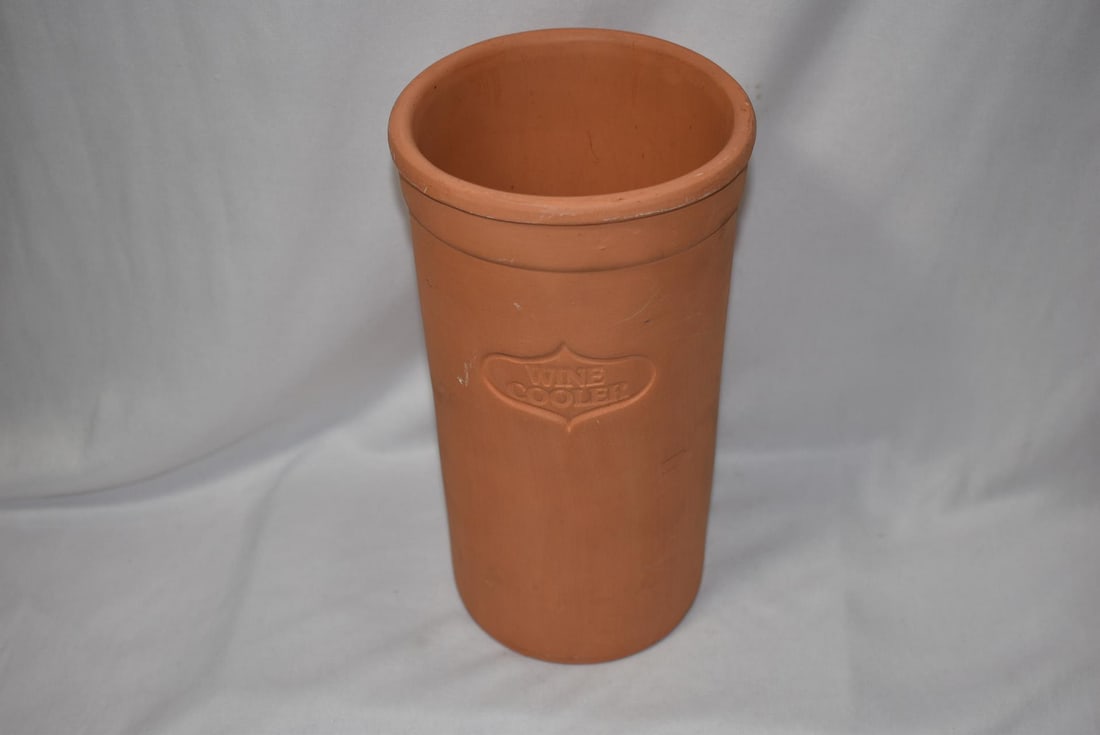 A Ceramic Wine Cooler: 9 1/2" tall